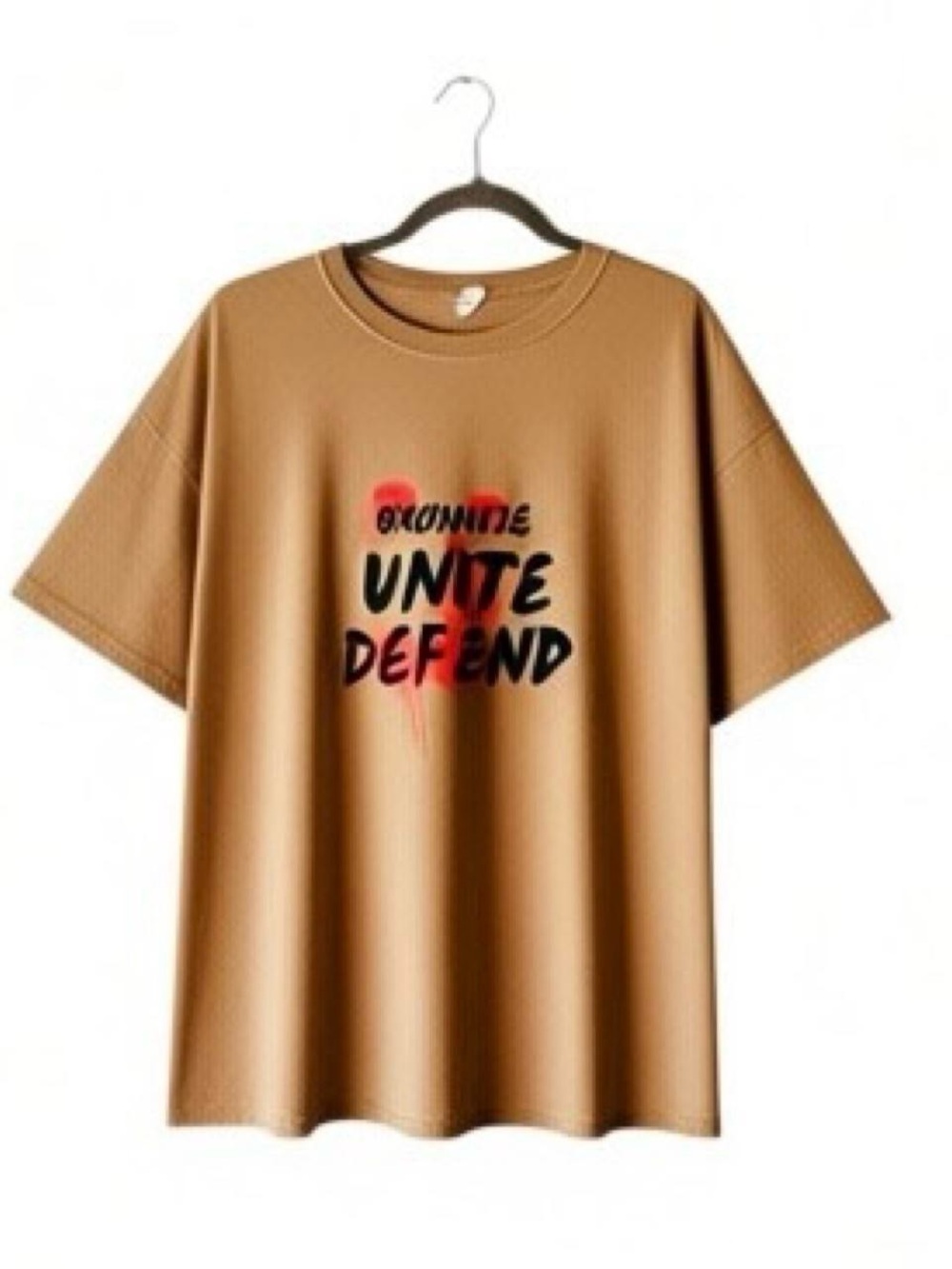 & Other Stories Brown Graphic 'UNITE DEFEND' Tee